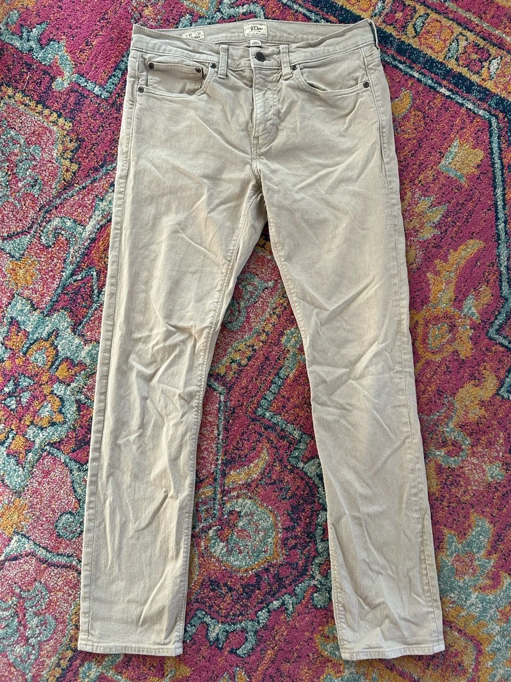 J. Crew | Men’s ‘Dusty Khaki’ Slim Fit Garment Dyed 5-Pocket 484 Jeans Sz 31x32